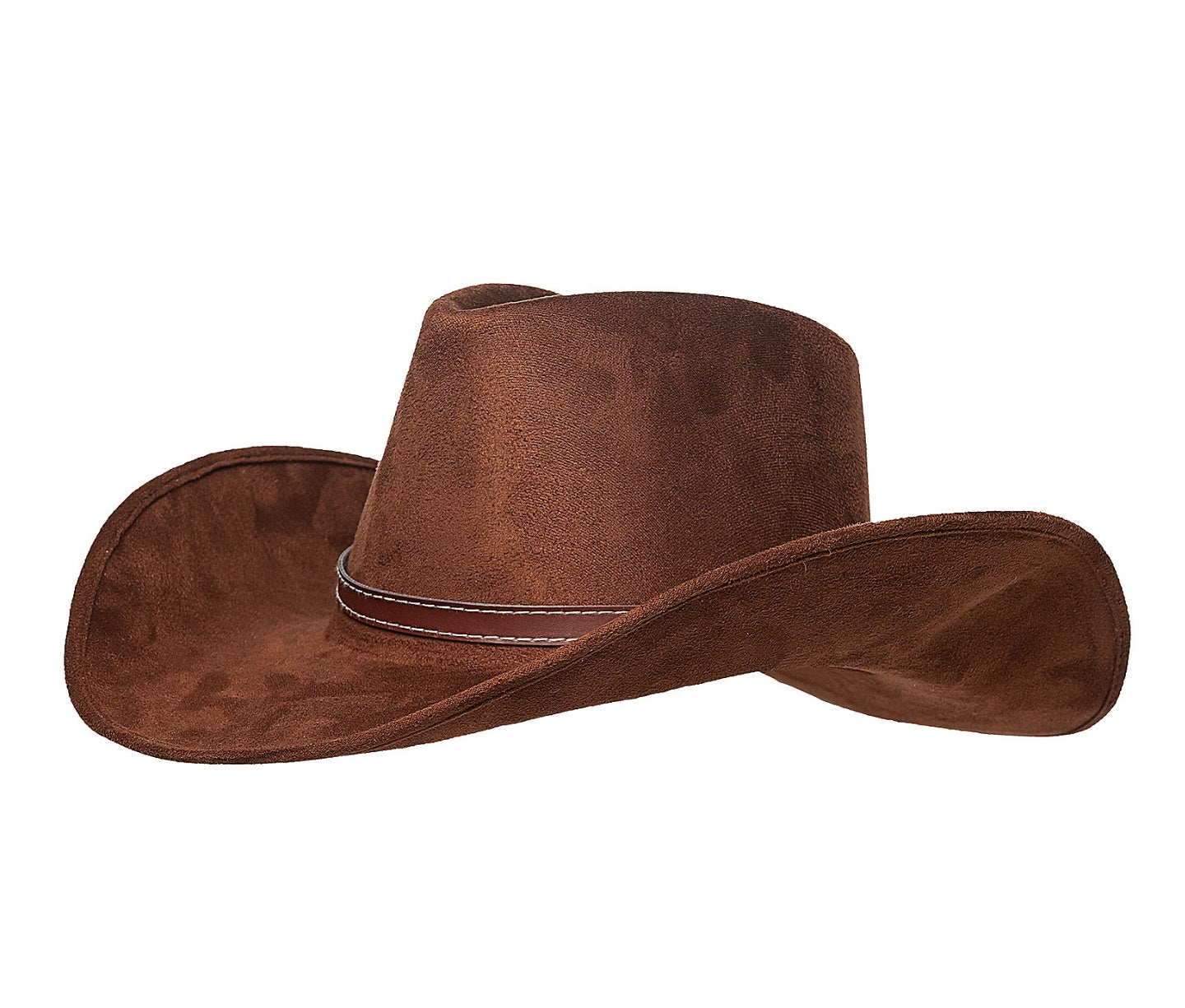 Adults Brown Cowboy Hat with Hatband