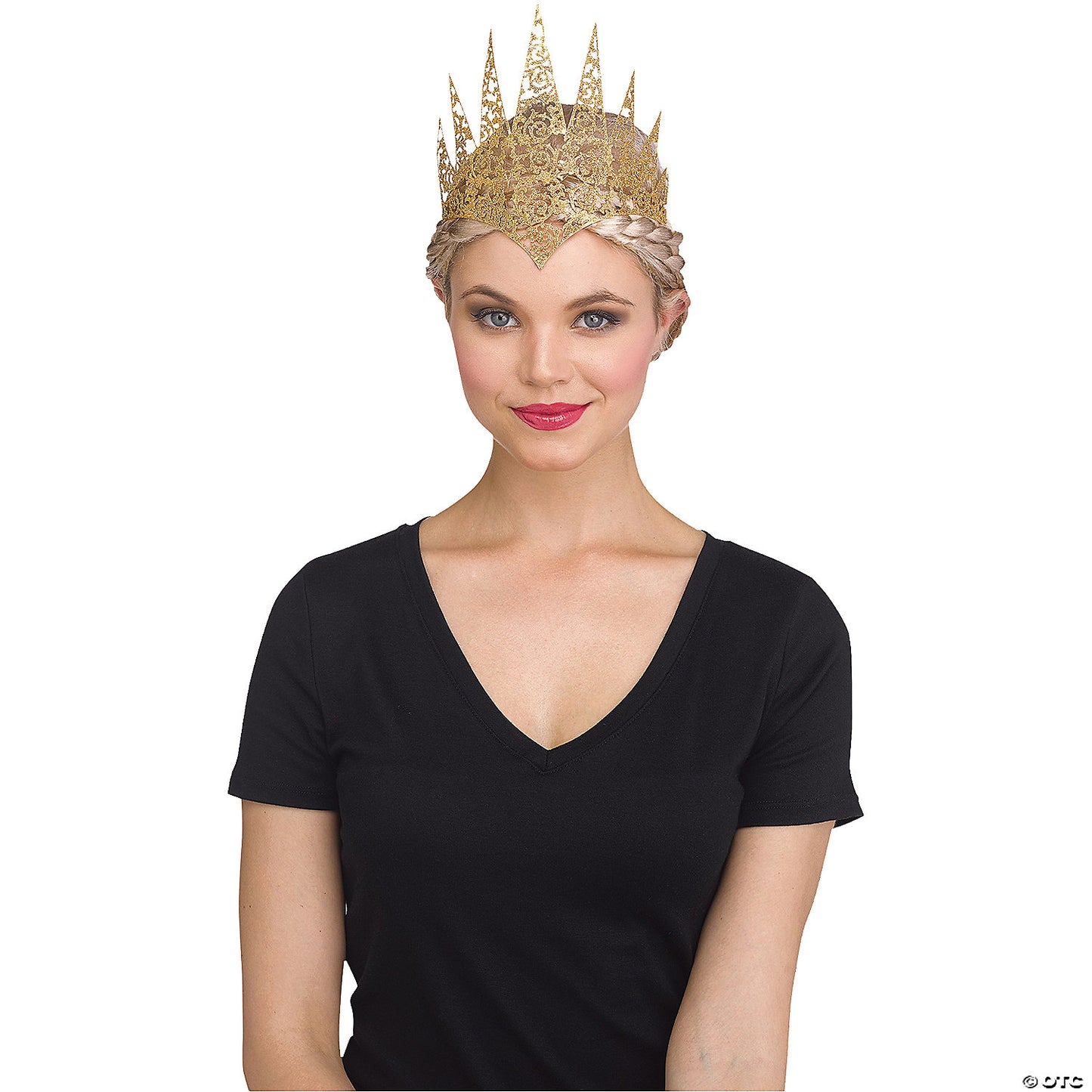 Adults Gold Flexible Glitter Crown