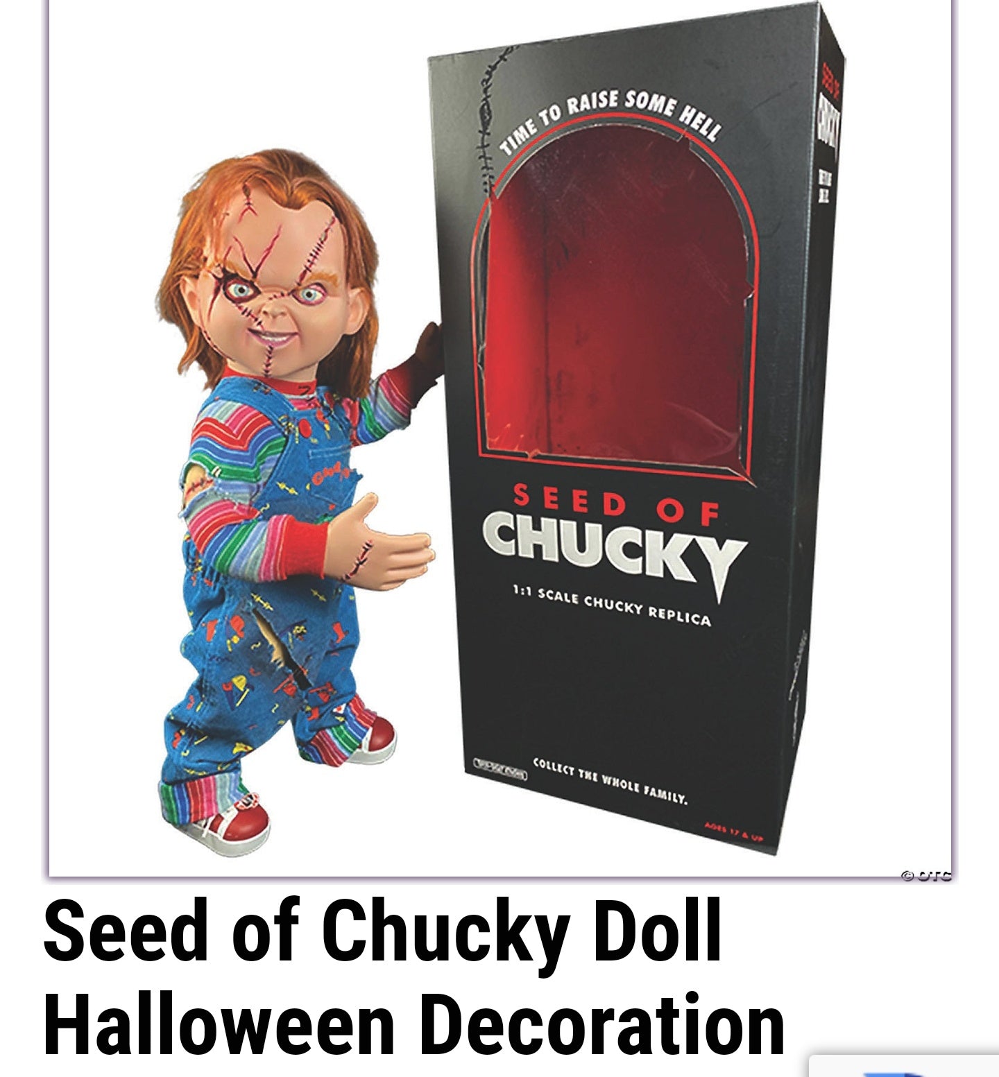 Seed of Chucky Doll Halloween Decoration Collectors Item Trick Or Treat Studios