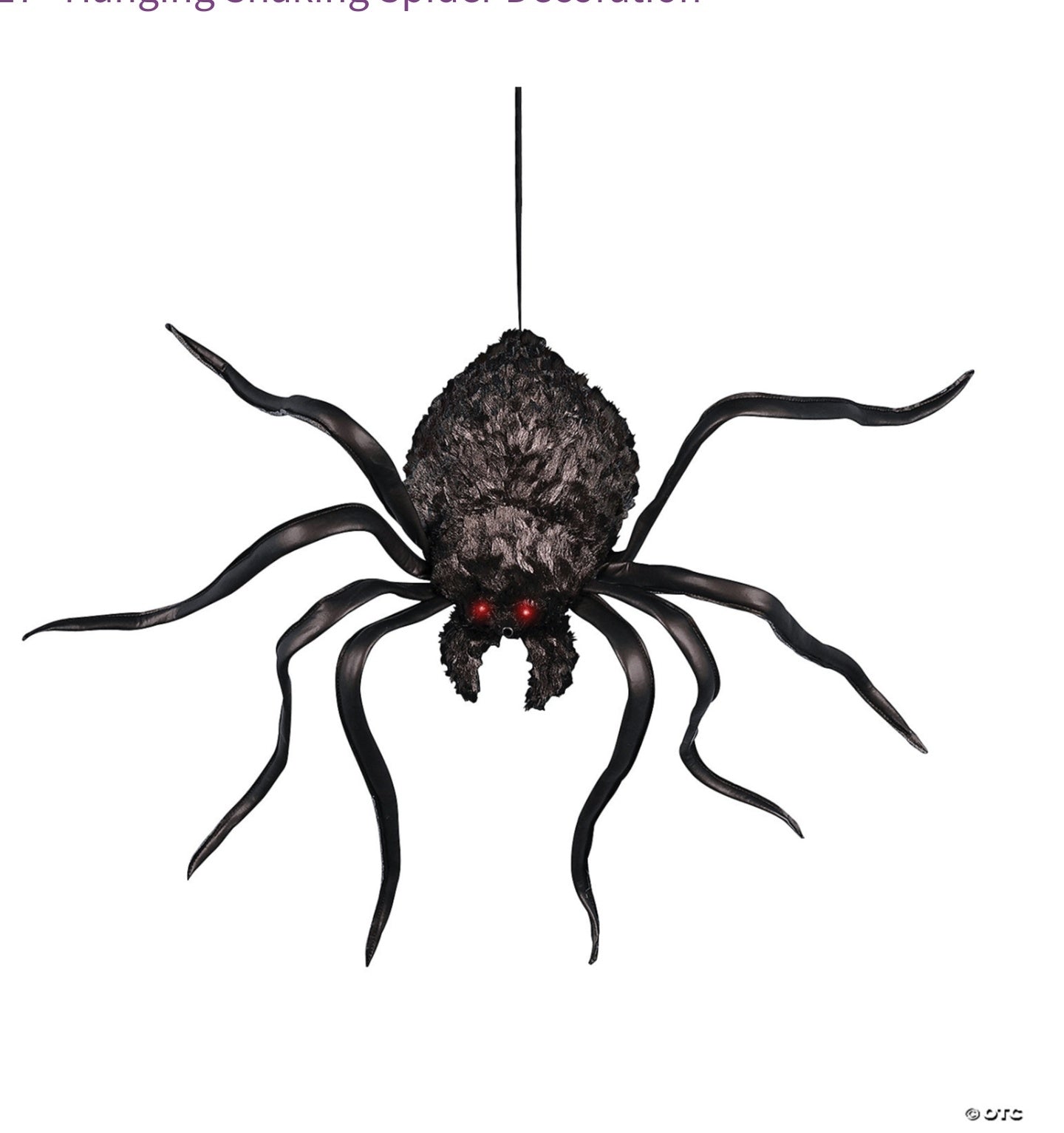 27" Hanging Shaking Spider Decoration