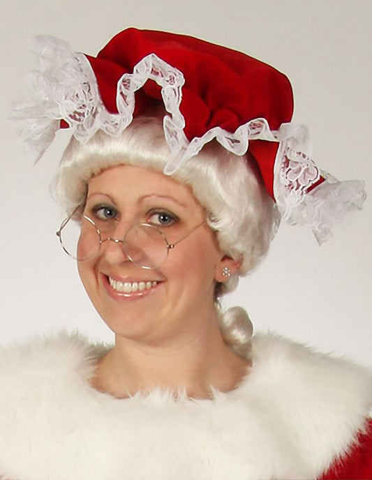 Regal Red Mrs. Claus Mop Hat