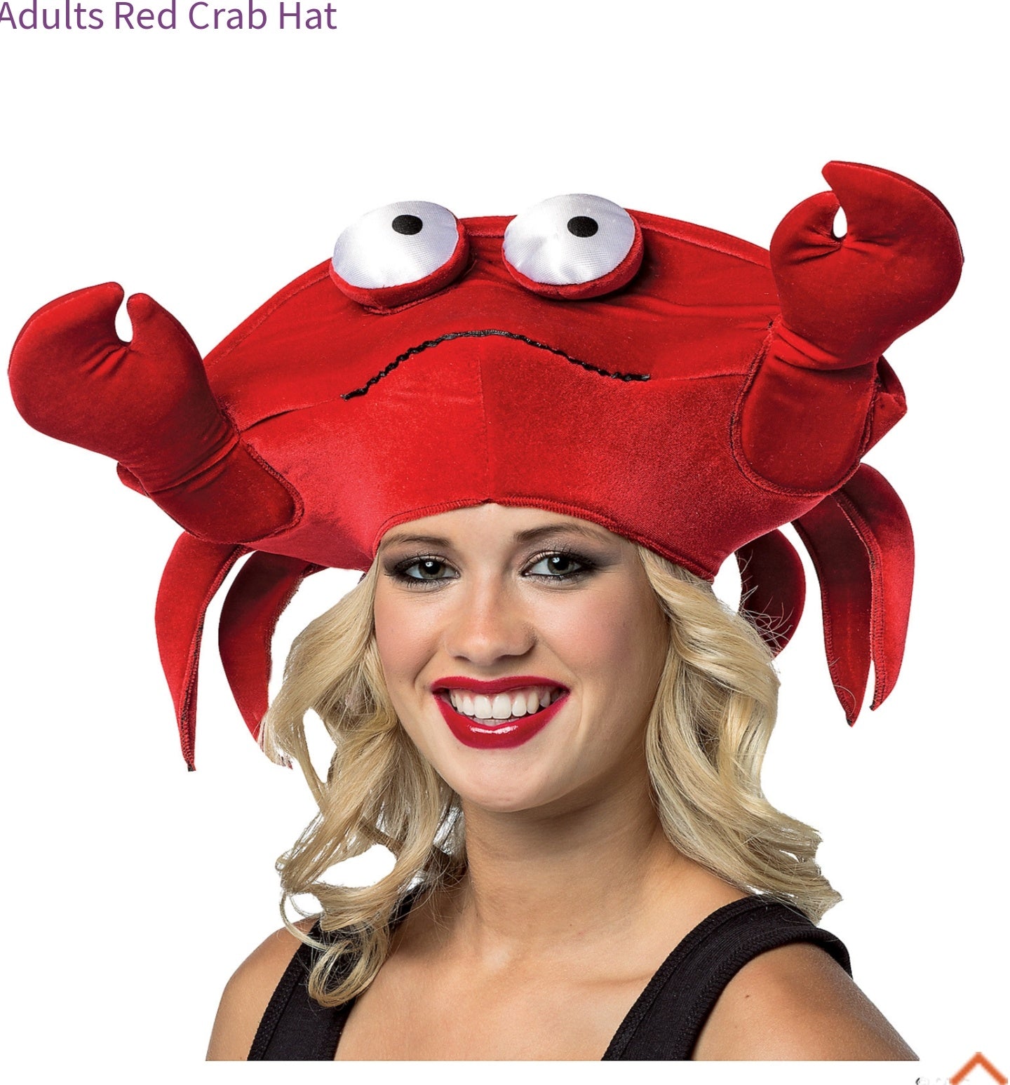 Adults Red Crab Hat