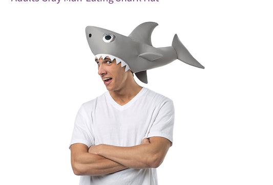 Gray Man-Eating Shark Hat