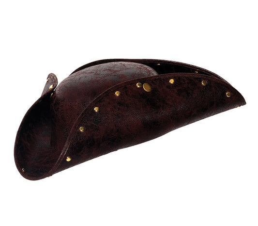 Tricorne Hat with Gold Studs