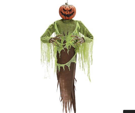 60" Hanging Pumpkin Halloween Decoration prop