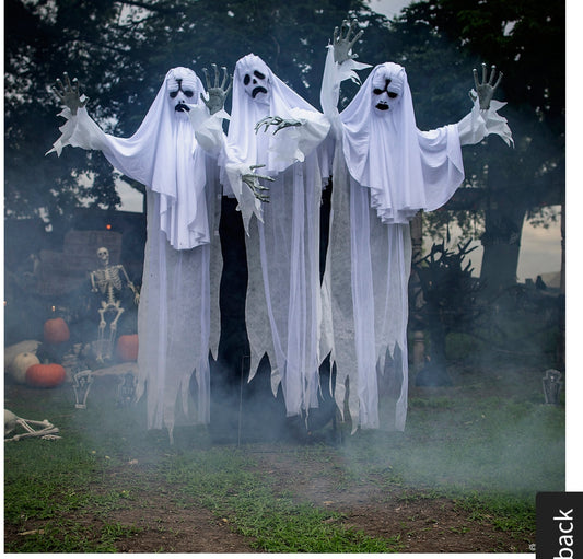 ' Animated Haunting Ghost Trio Decoration 6ft