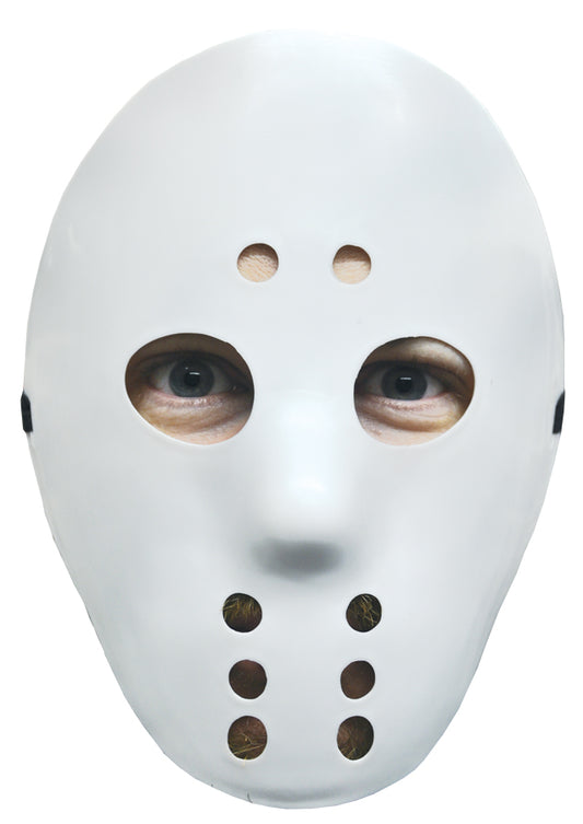 Adults White Plastic Hockey Mask